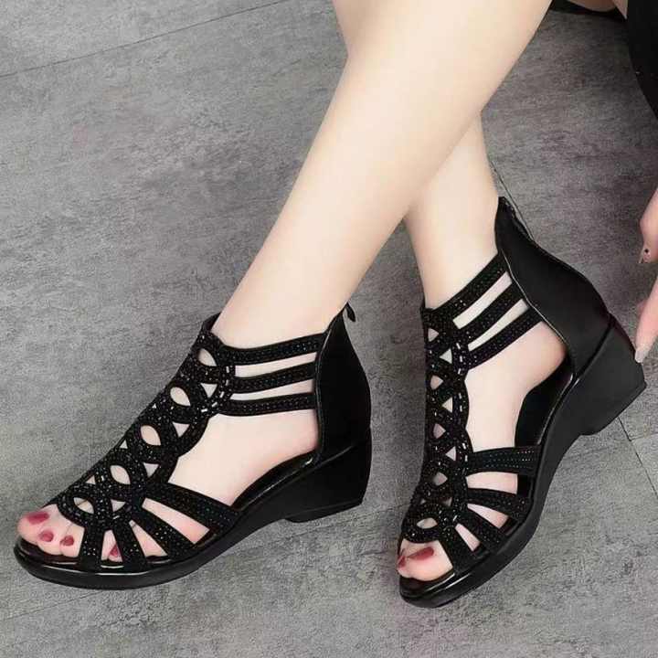 LADIES WEDGE SANDALS SHOES WOMEN HIGH HEELS