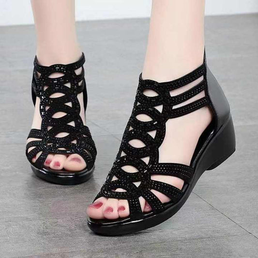 LADIES WEDGE SANDALS SHOES WOMEN HIGH HEELS